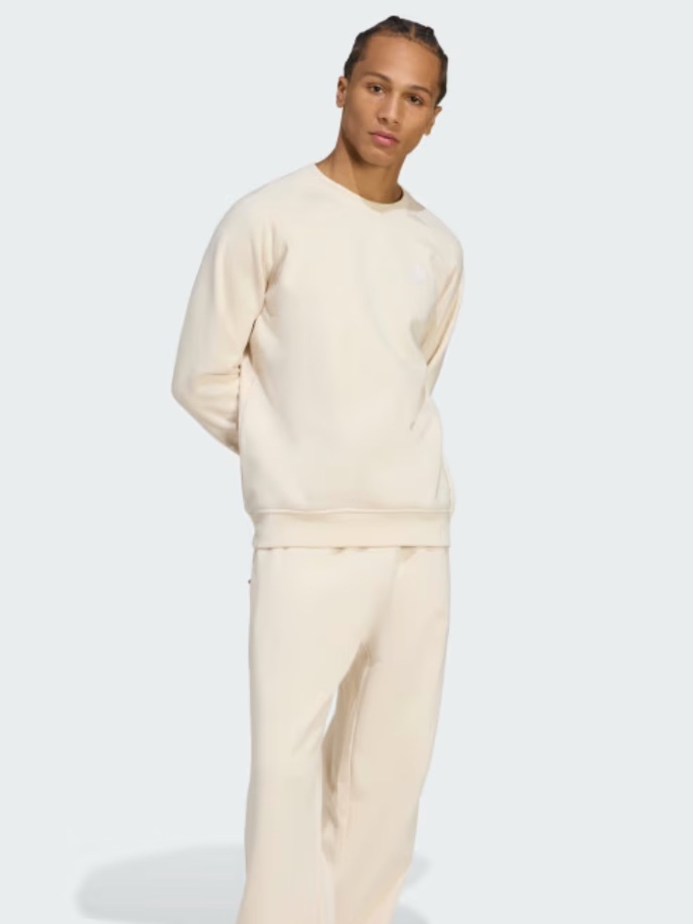 NWT Men’s M Adidas Off-White Trefoil Crew Sweatshirt - Picture 4 of 9